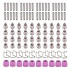 Amico Electric 100 Pilot Arc Plasma Cutter Consumables 40-Nozzles 40-Electrodes 10-Cups 10-Guide for CUT-50HF/60HF AG60HF-100
